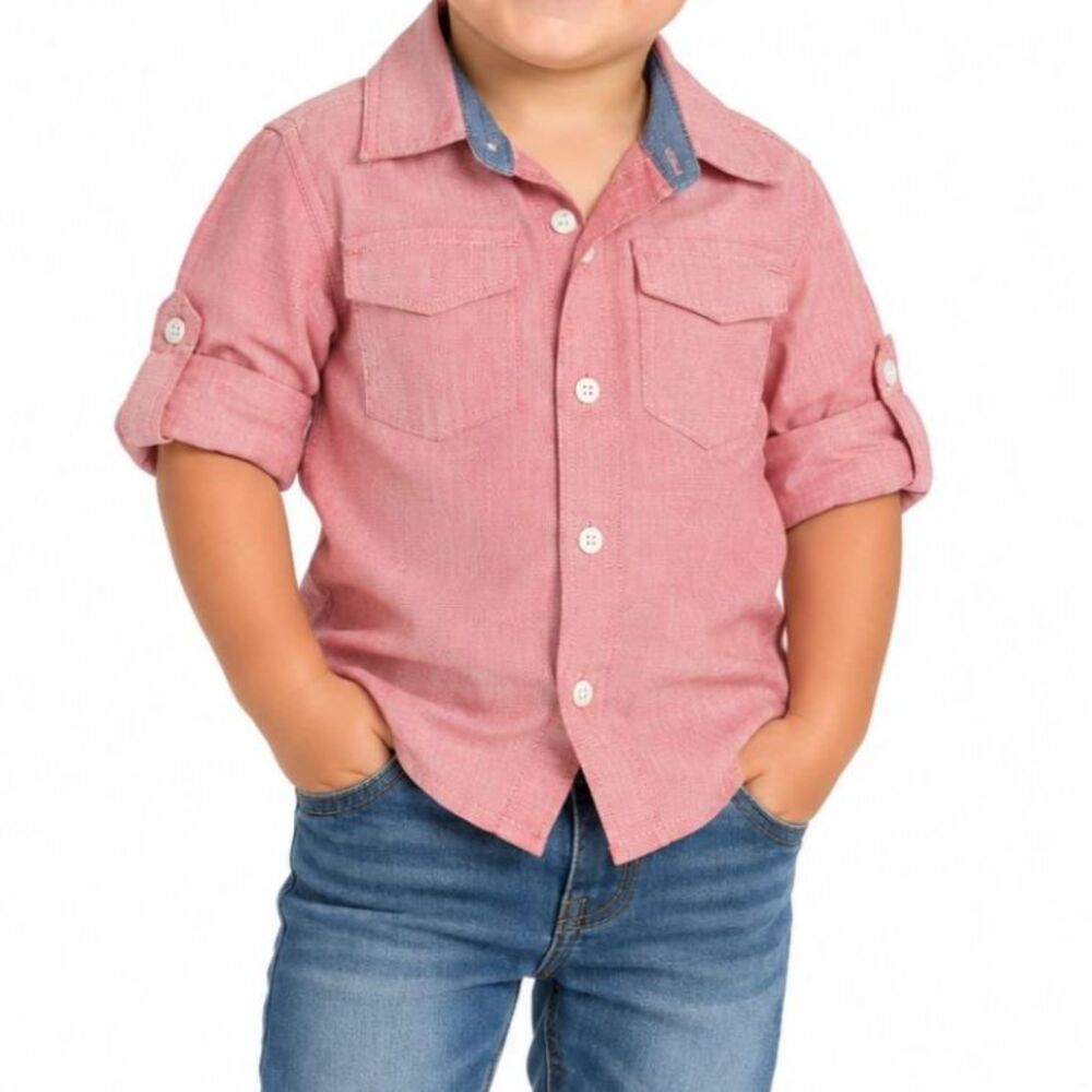 🔥5 for $30🔥 Paper Denim & Cloth Boys Button up Cuffed Shirt | Size 2T
